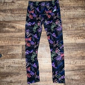 Neon colored Nike leggings